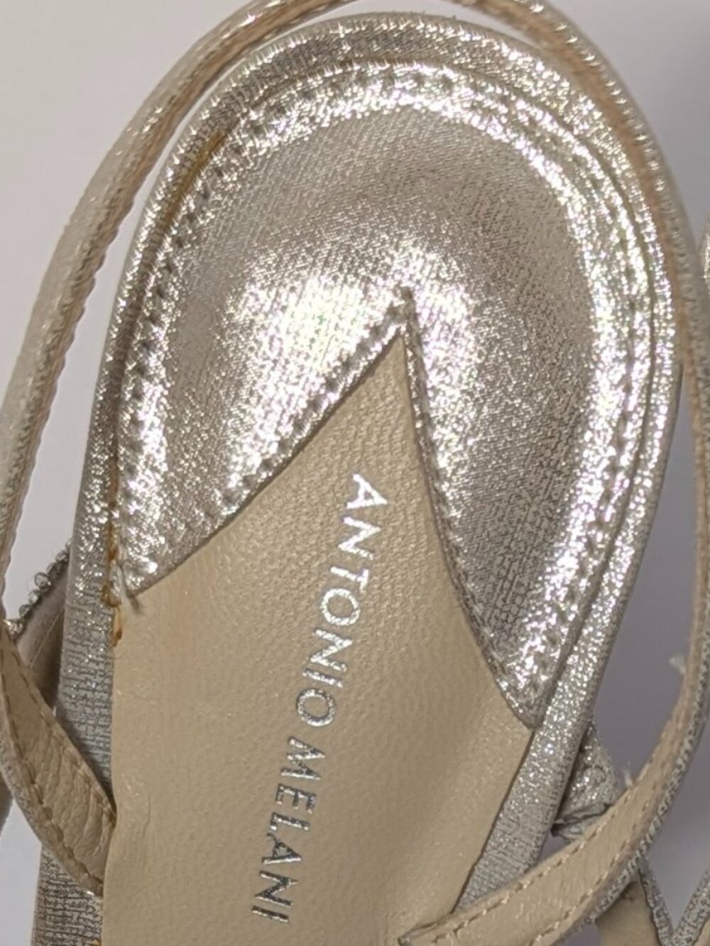 Antonio Melani Mesli Strappy Dress Sandal in Metallic Gold - Picture 8 of 15